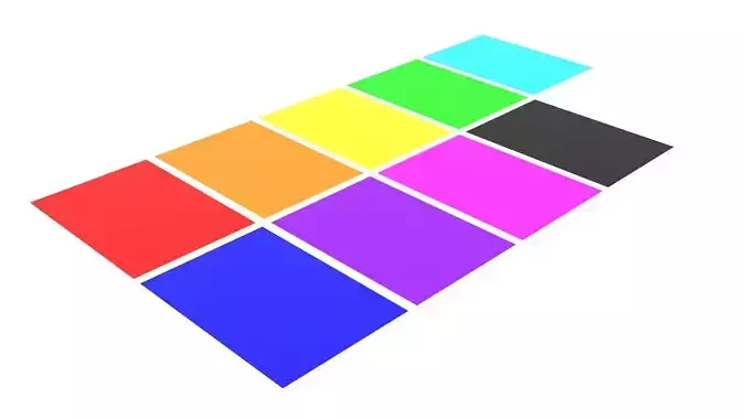 Colored Papers Set 3D model