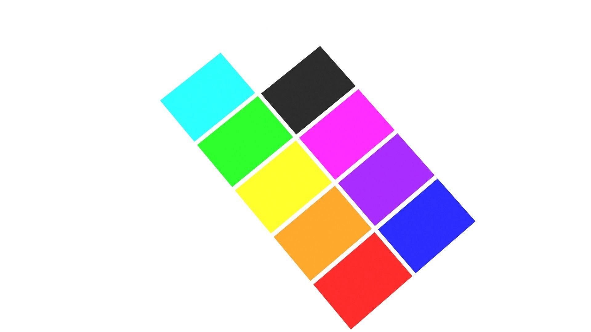Colored Papers Set 3D model_3