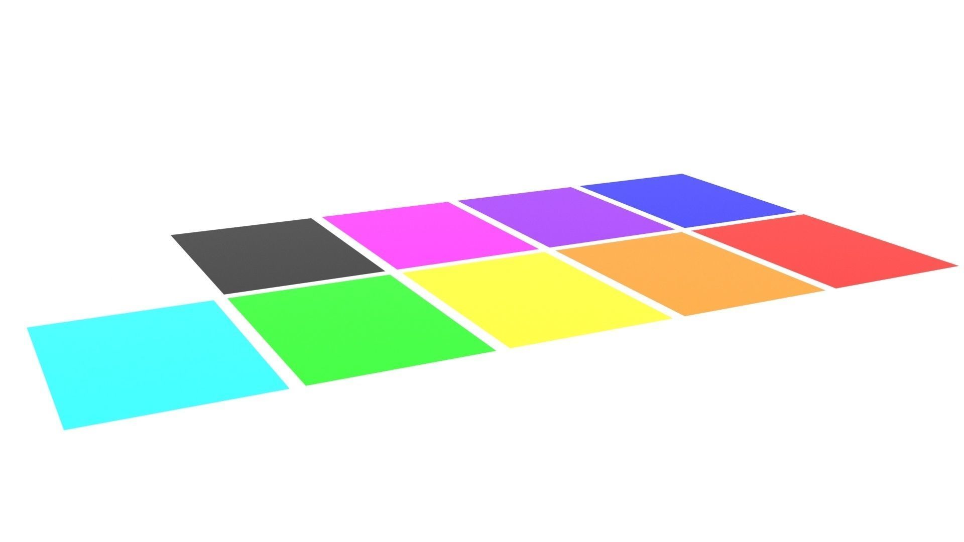 Colored Papers Set 3D model_2