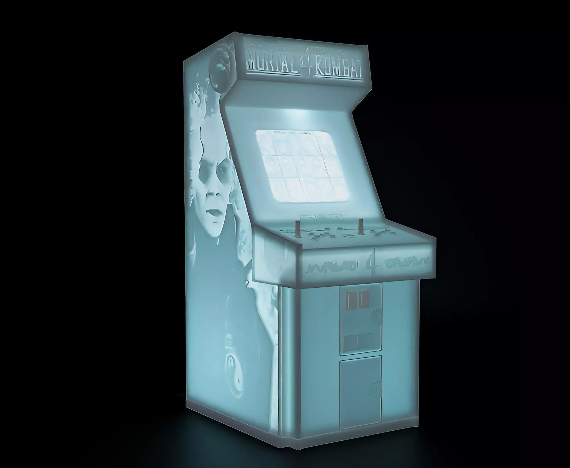 Mortal Kombat 4 Arcade Cabinet with Lithophane 3D print model