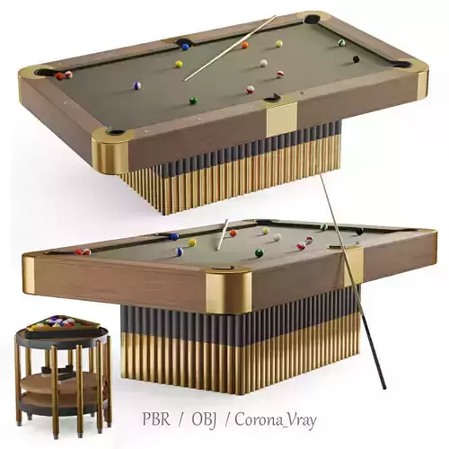 PBR Pool table  3D model
