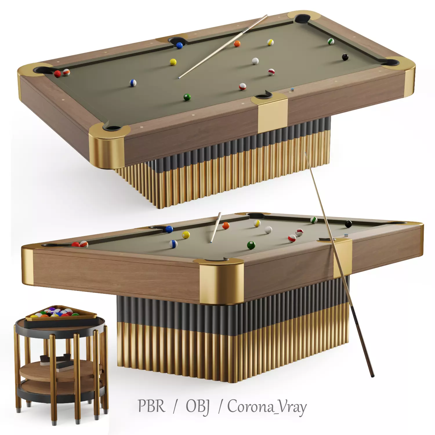 PBR Pool table 3D model_0