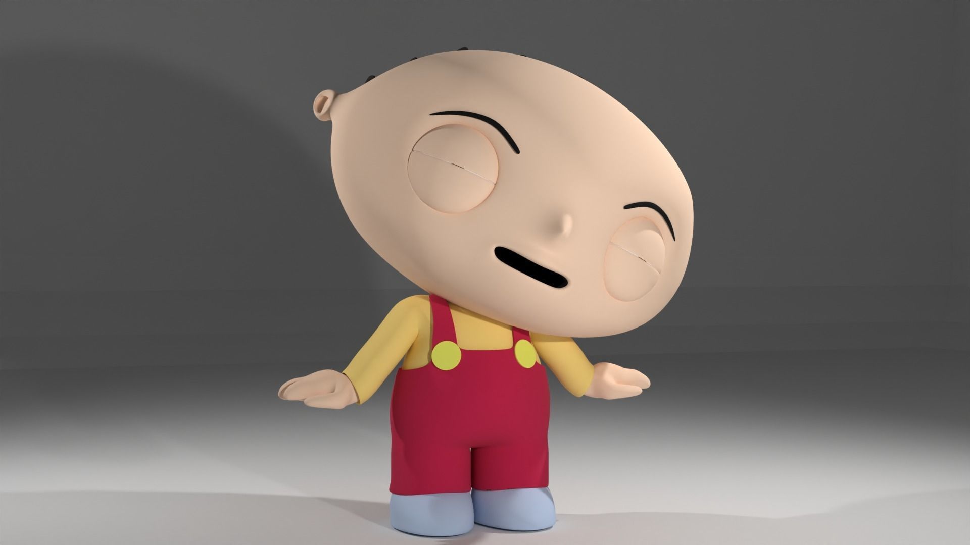 stewie griffin 3D 3D model_4