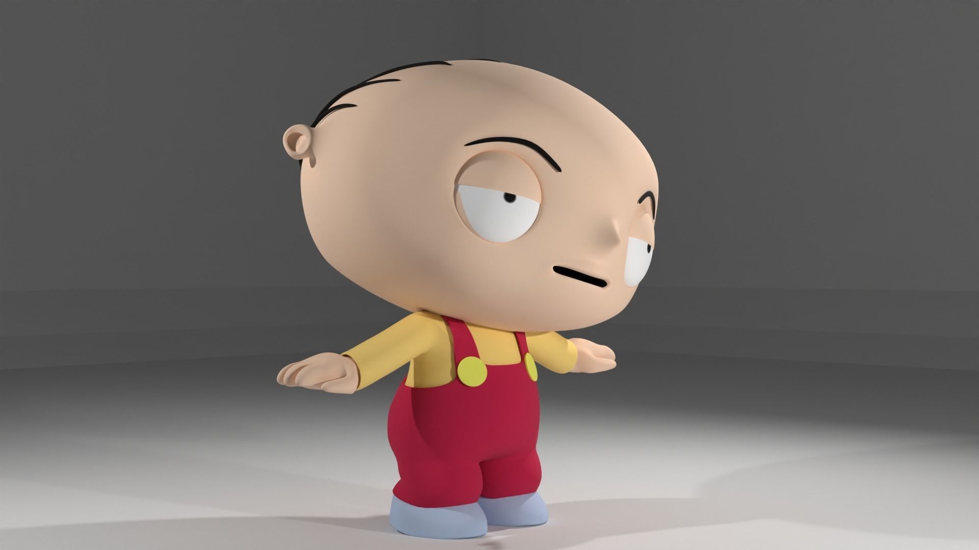 stewie griffin 3D 3D model_5