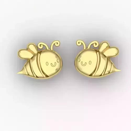 Bee earrings 3D print model