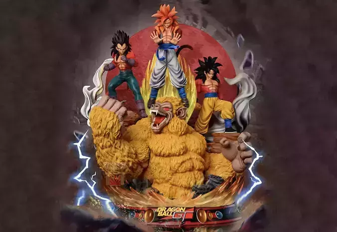 DRAGON BALL GT DIORAMA 3D Model Ready to Print
