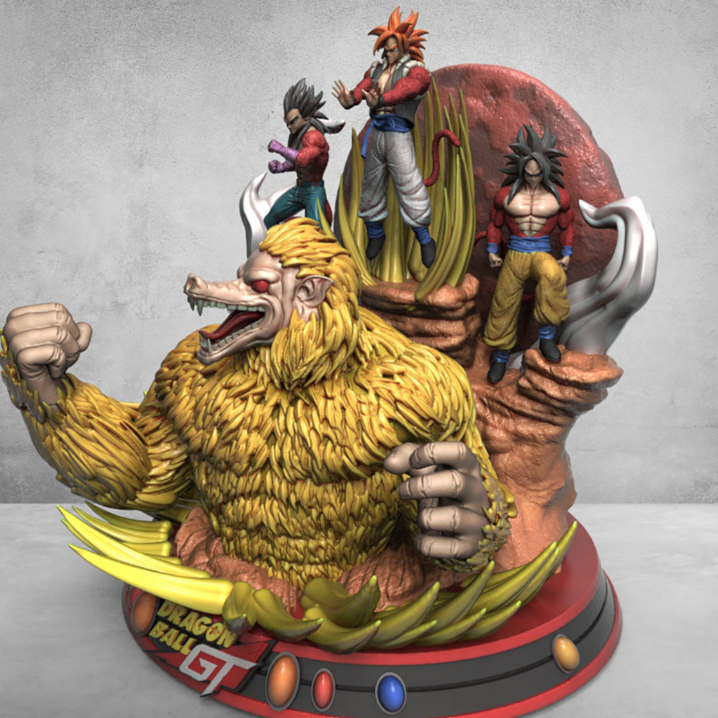 DRAGON BALL GT DIORAMA 3D Model Ready to Print 3D print model_2