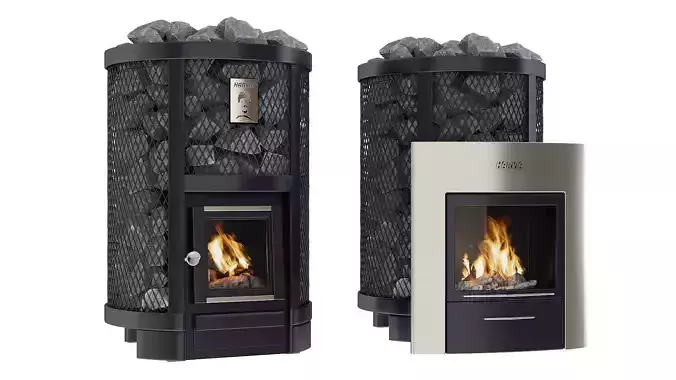 Two Harvia Ville Haapasalo bath stoves 3D model