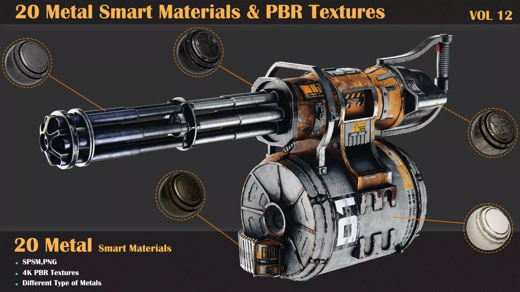 20 Metal Smart Materials and PBR Textures - Vol 12 Texture_0