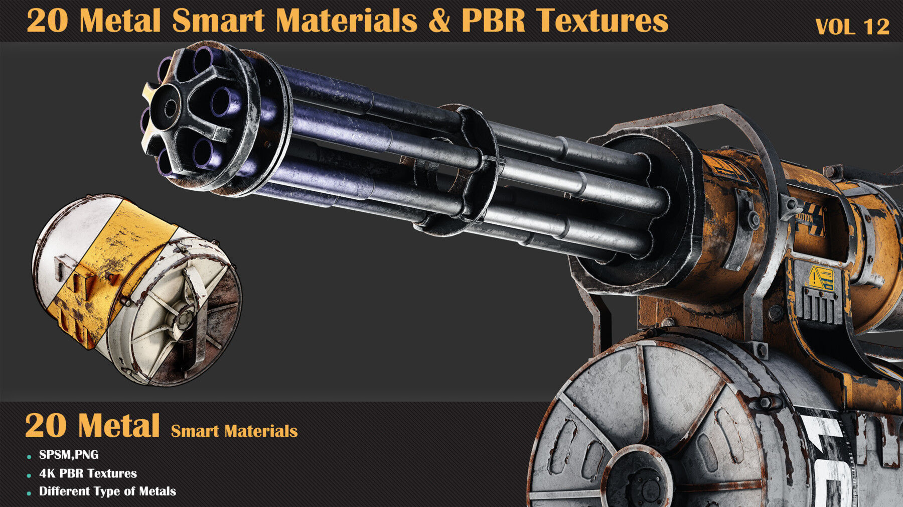 20 Metal Smart Materials and PBR Textures - Vol 12 Texture_1
