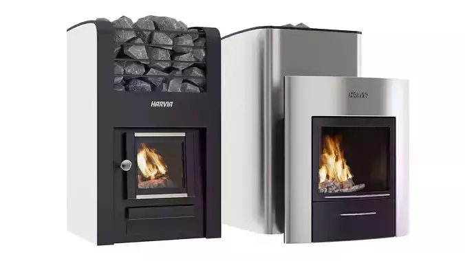 Two Harvia Classic bath stoves 3D model