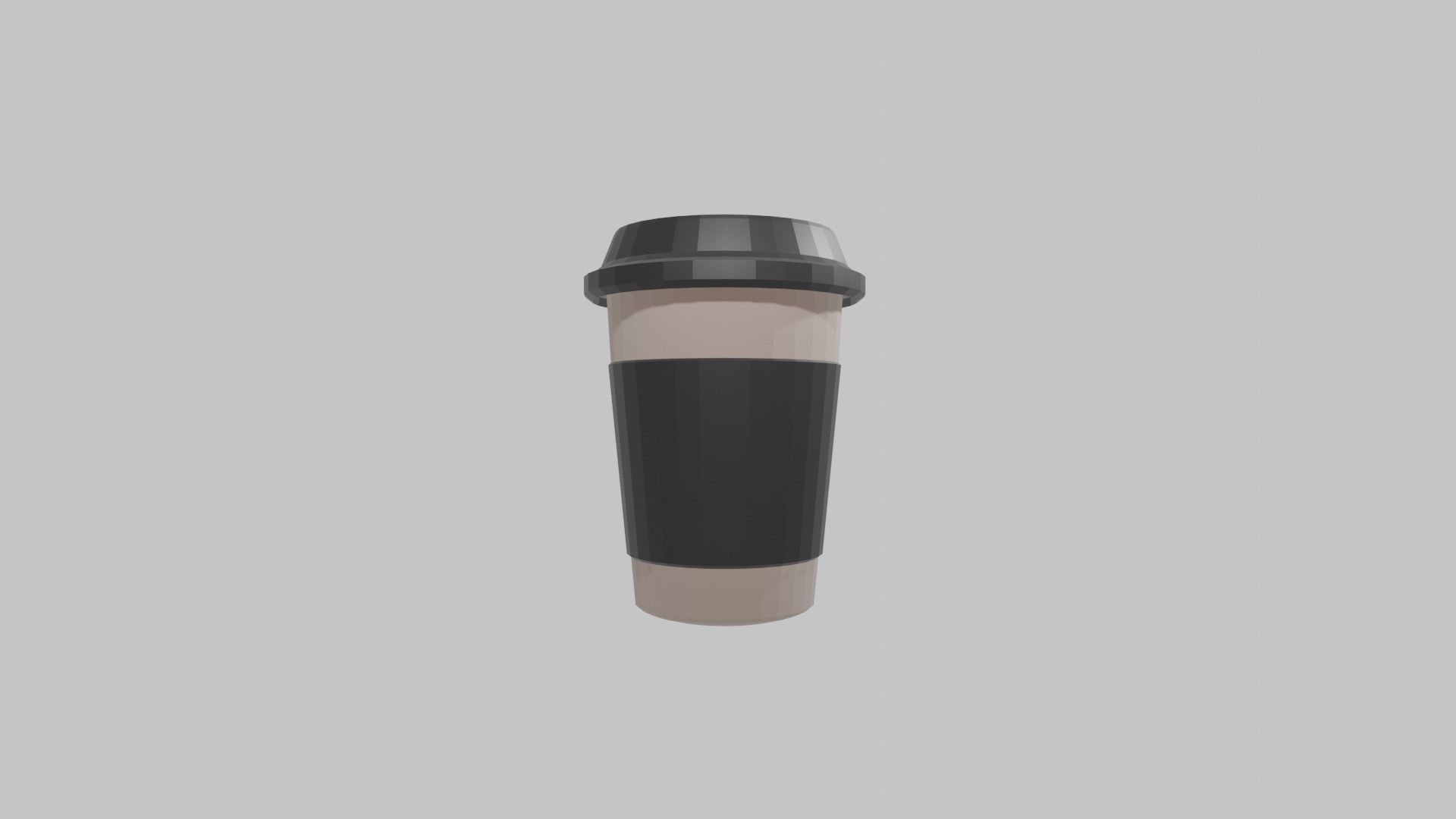 Coffee To Go Cup Low Poly 3D model_1