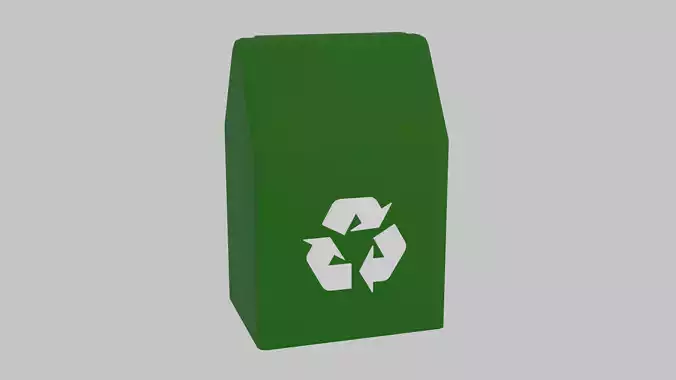 Garbage Bin with Animation for Videogames Animated Scenes etc