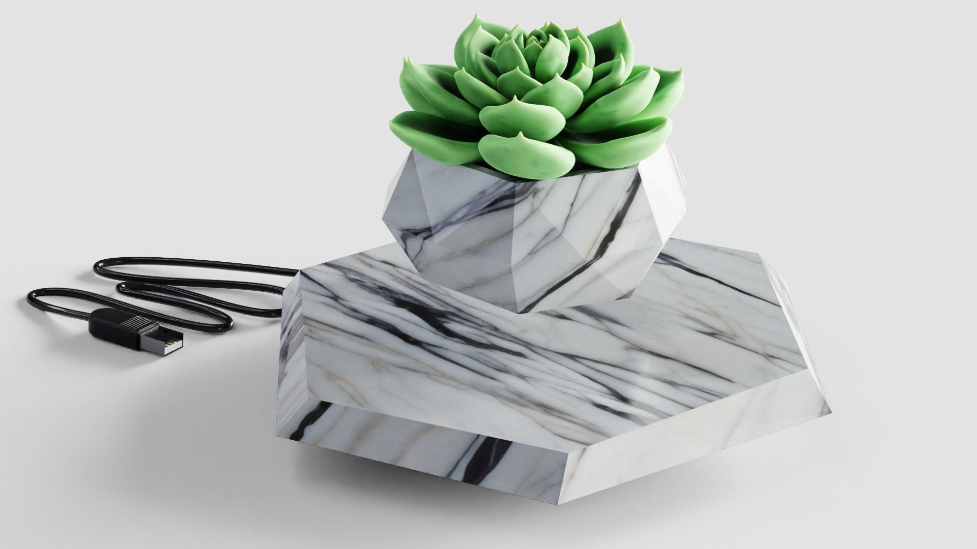 Hover plant blender Low-poly 3D model_3