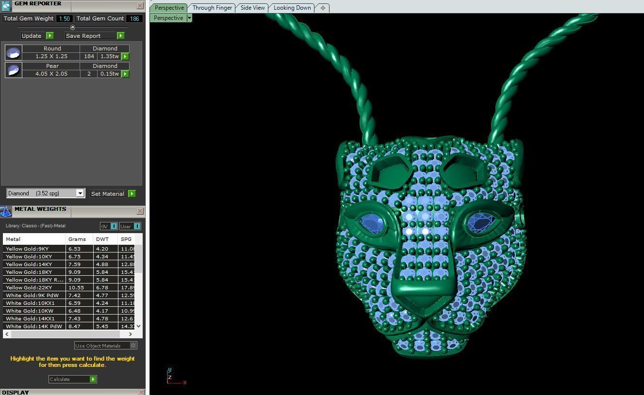 Panther Pendant 3D print model_5