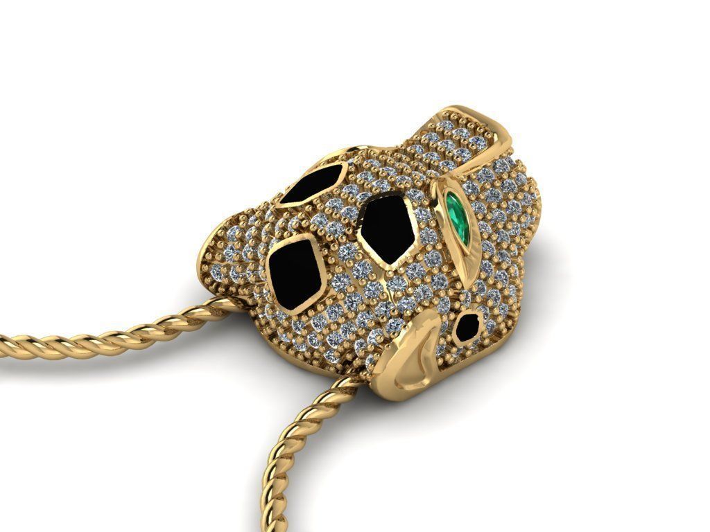 Panther Pendant 3D print model_2