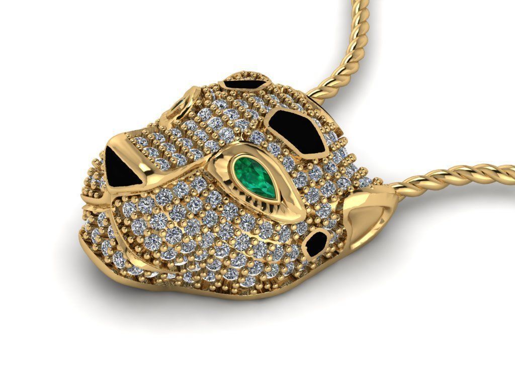 Panther Pendant 3D print model_1