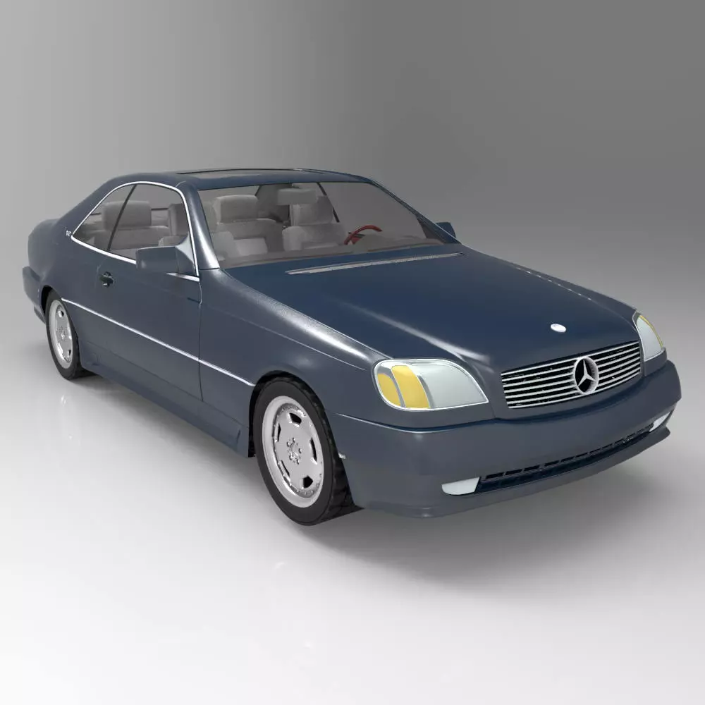 Mercedes S600 Studio Max obj 3D model_0