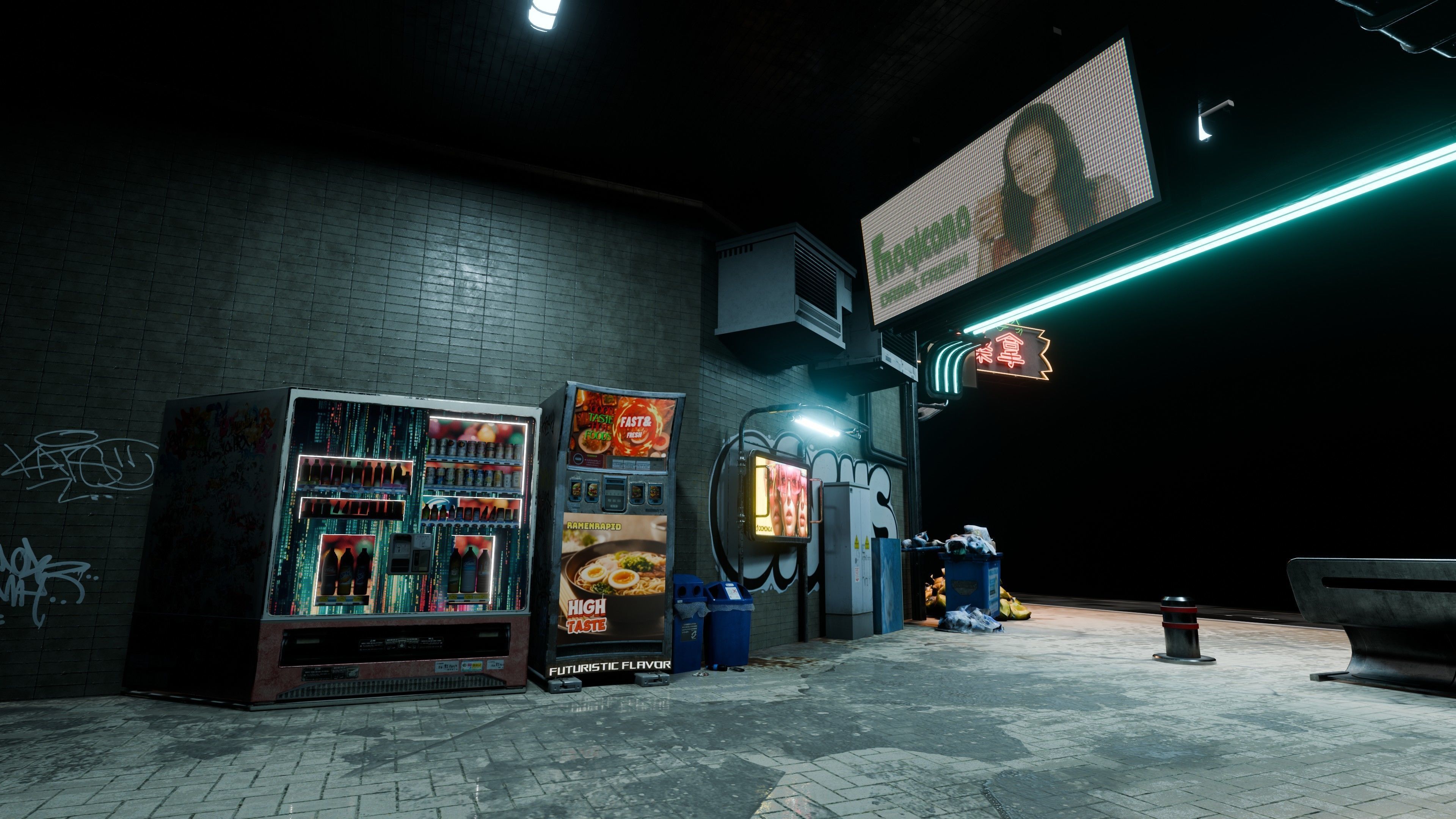 Cyberpunk Build And Shop  Low-poly 3D model_8