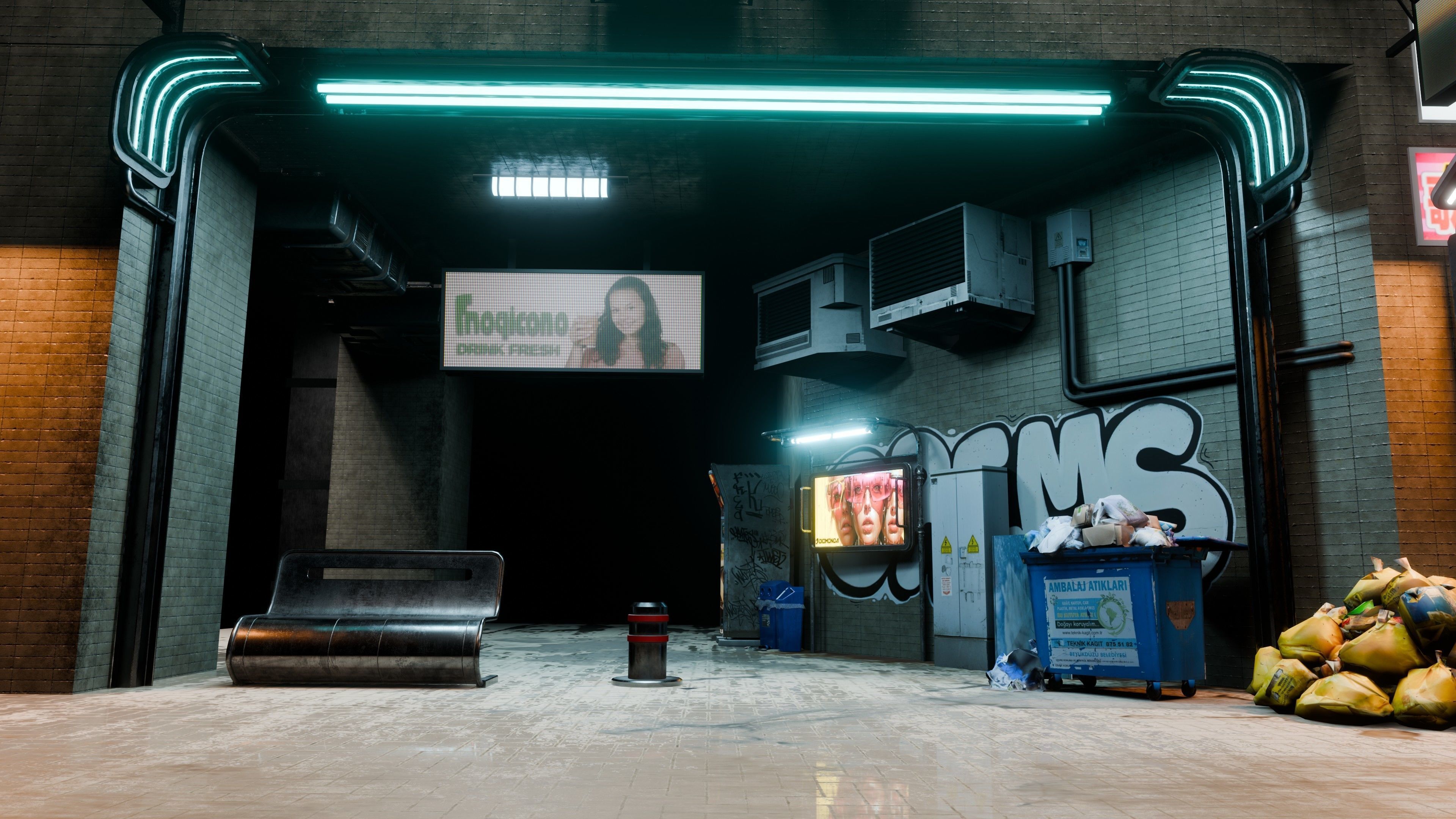 Cyberpunk Build And Shop  Low-poly 3D model_7