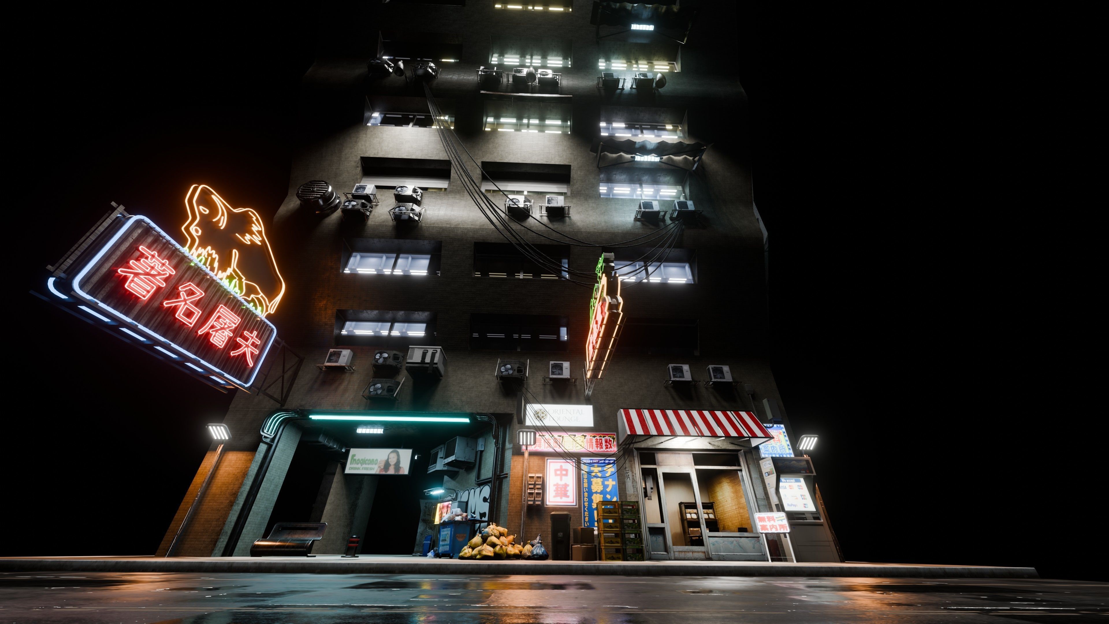 Cyberpunk Build And Shop  Low-poly 3D model_13