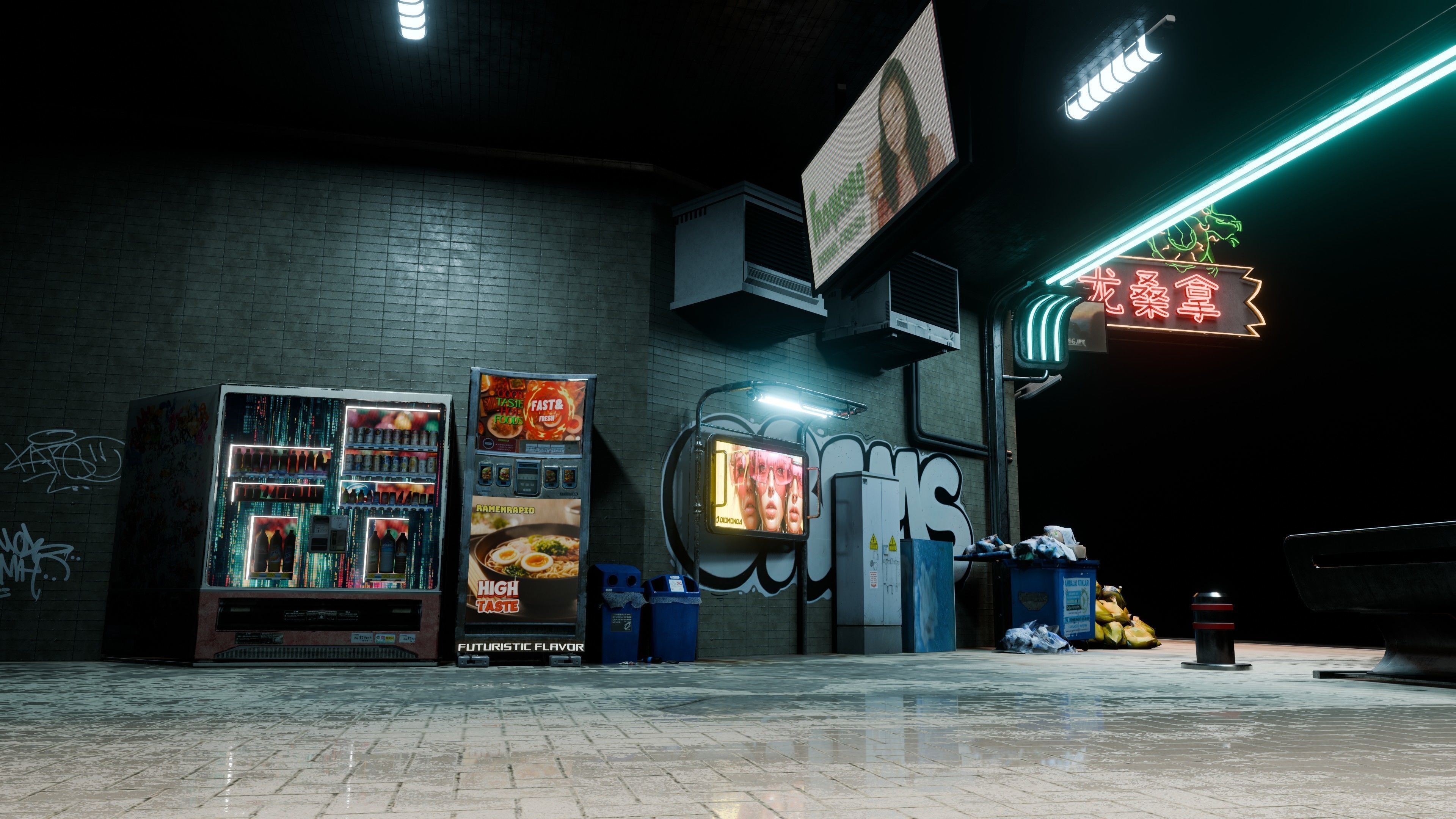 Cyberpunk Build And Shop  Low-poly 3D model_5