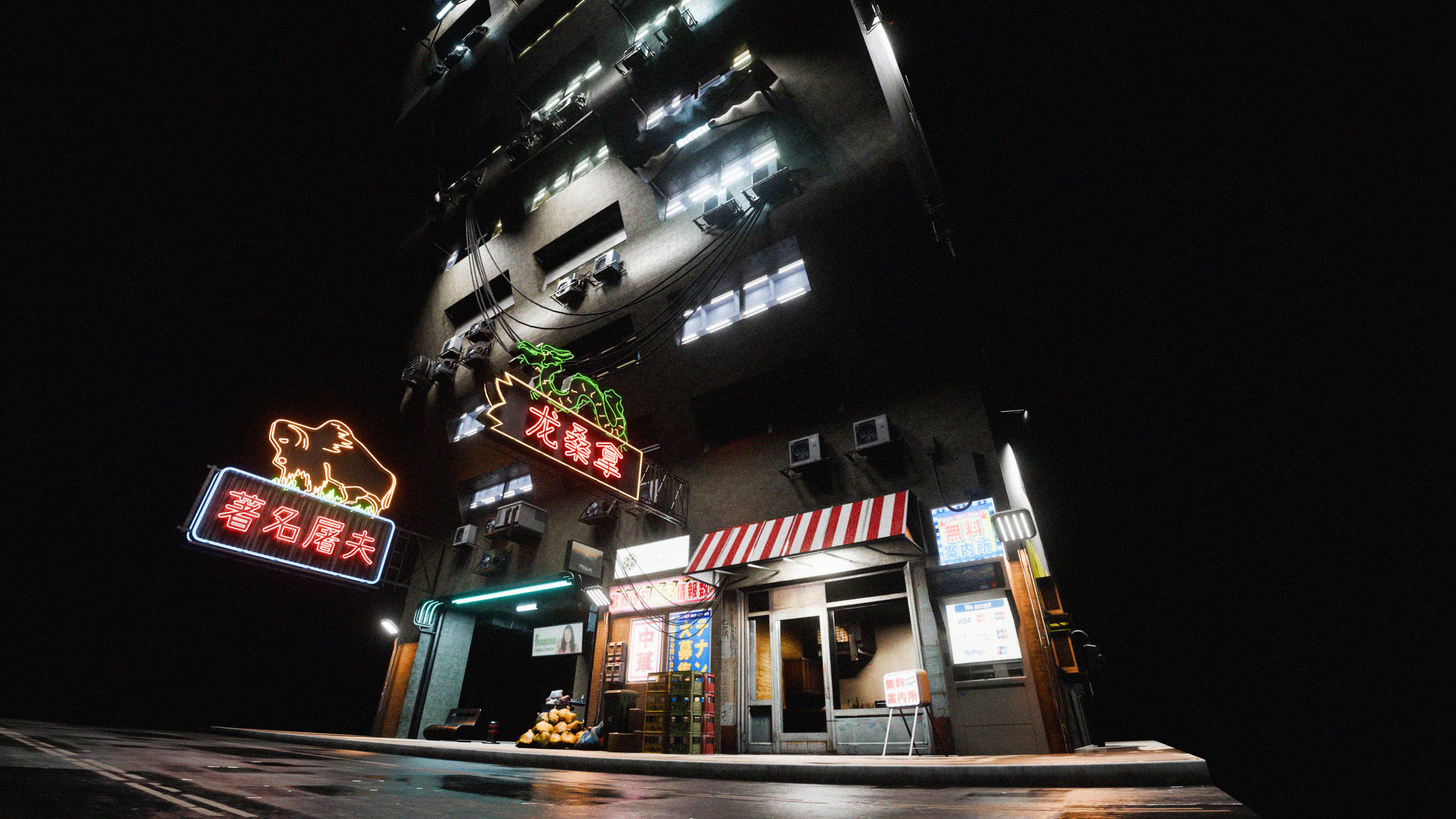 Cyberpunk Build And Shop  Low-poly 3D model_10