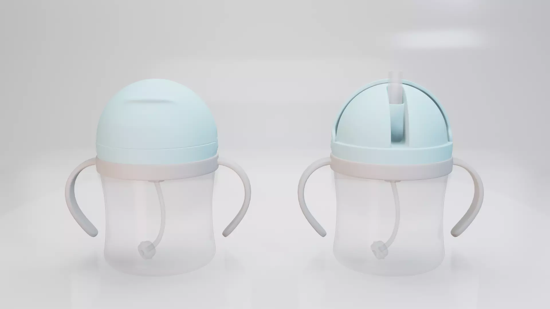 Bottle with Straw for Baby 3D model_0