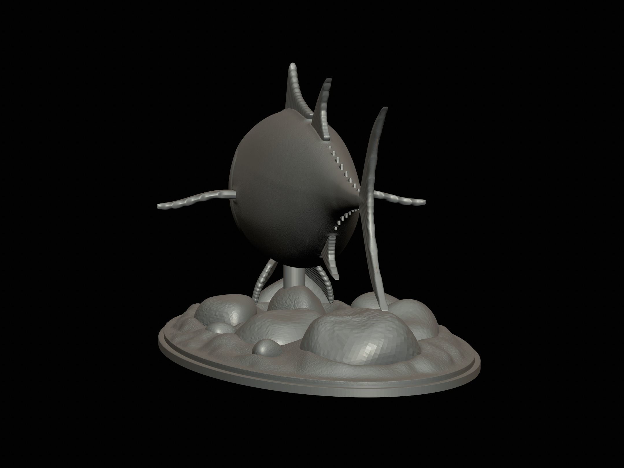 fish Atlantic bluefin tuna underwater statue detailed texture 3D print model_13