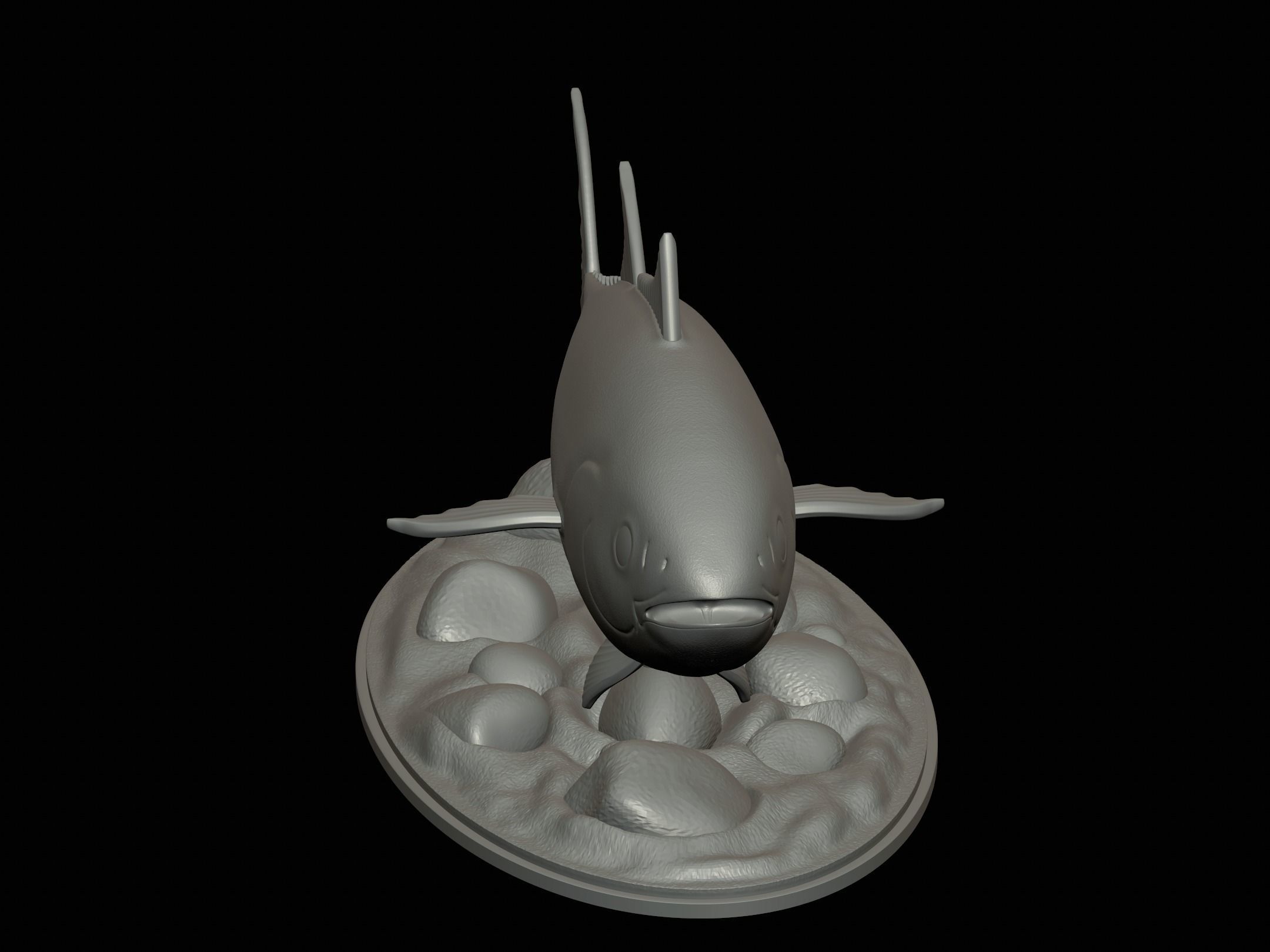 fish Atlantic bluefin tuna underwater statue detailed texture 3D print model_9