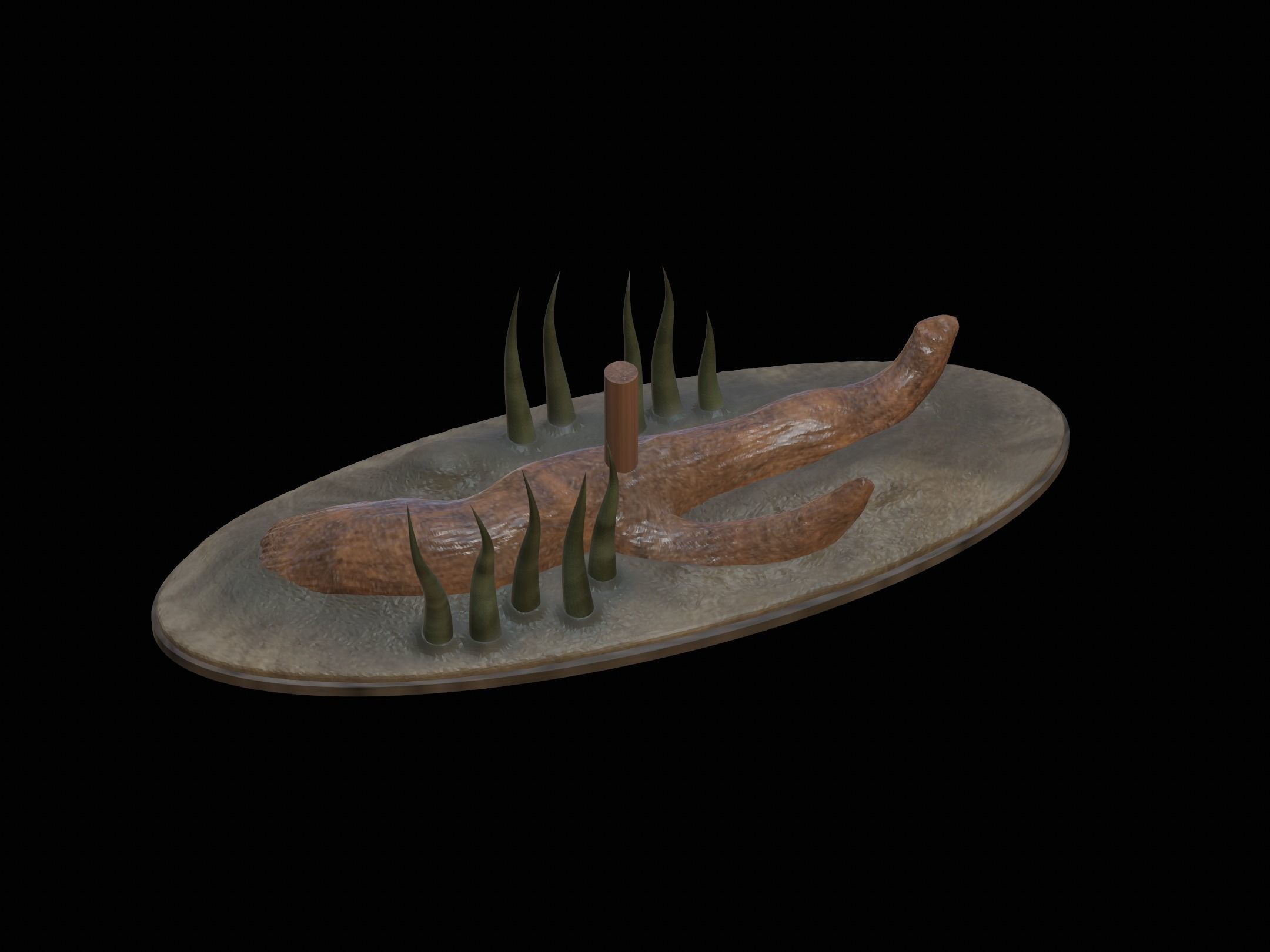 fish grass carp statue underwater detailed texture 3D print model_14