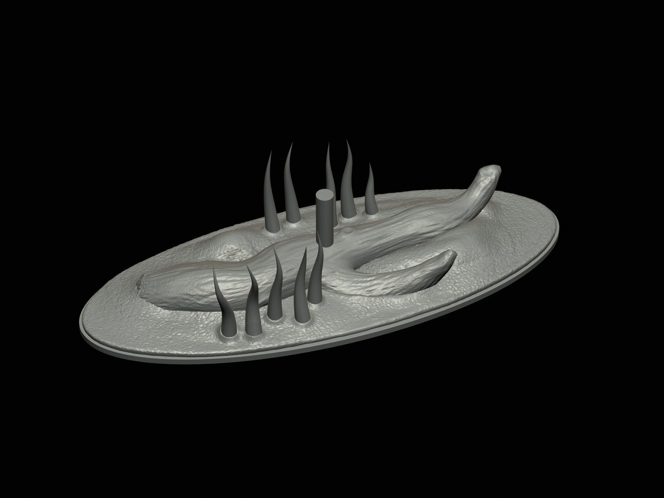 fish grass carp statue underwater detailed texture 3D print model_15