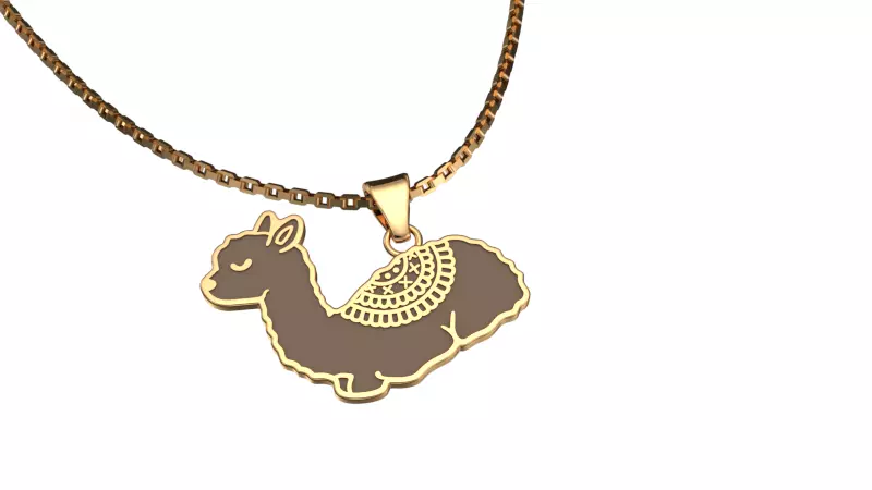camel pendant Free 3D print model