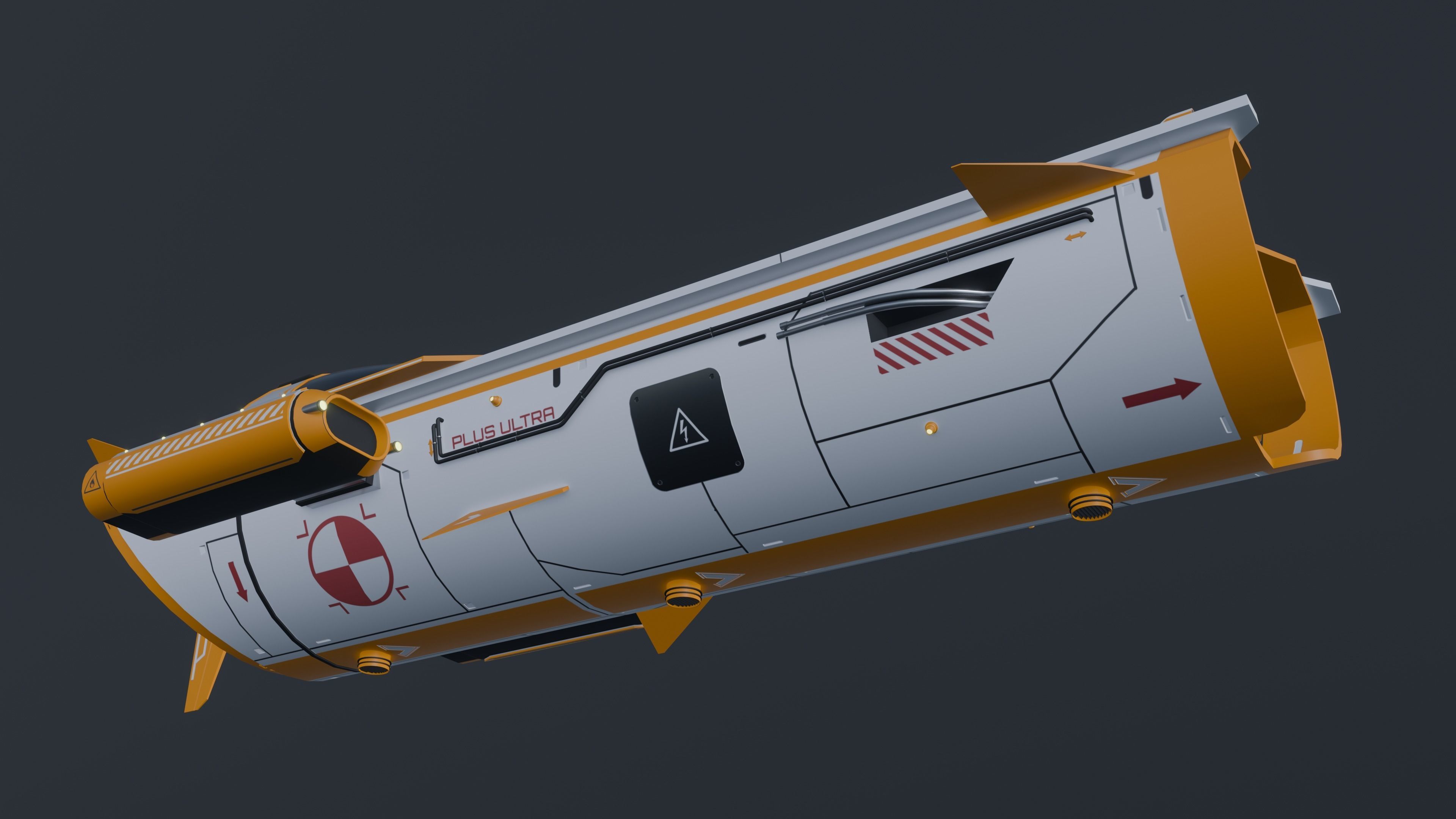 SciFi  Vehicle SCORPIO XR75 Low-poly 3D model_13