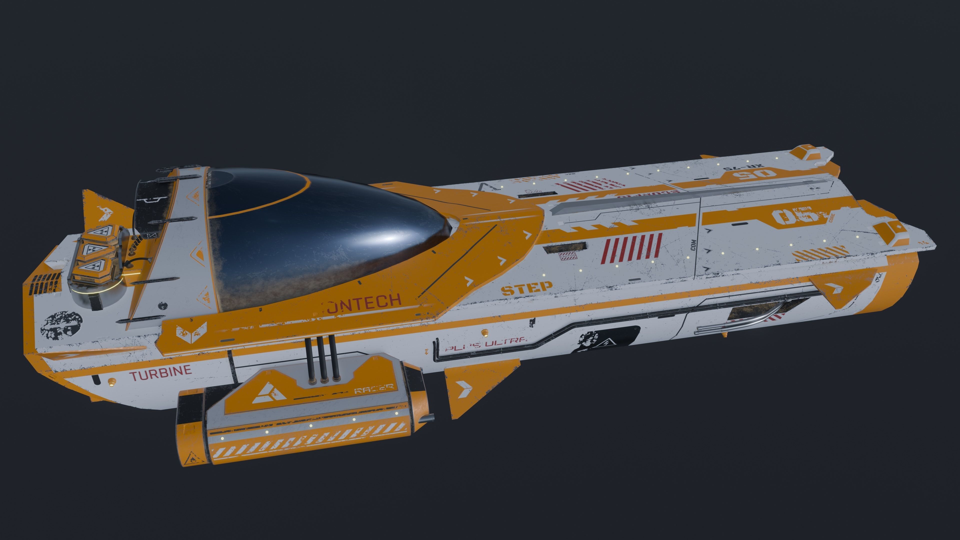 SciFi  Vehicle SCORPIO XR75 Low-poly 3D model_3