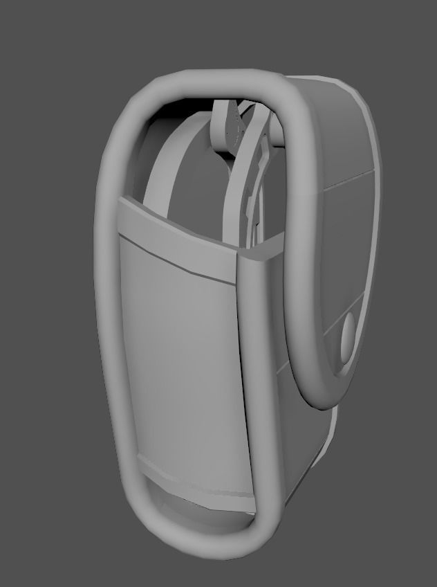 SHN Cuffs with Two covers Low-poly 3D model_23