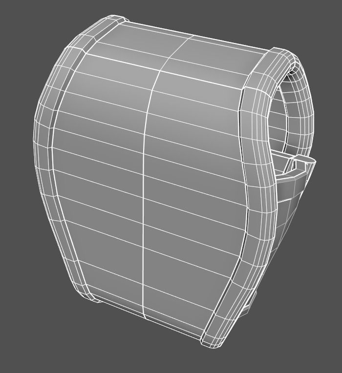 SHN Cuffs with Two covers Low-poly 3D model_29