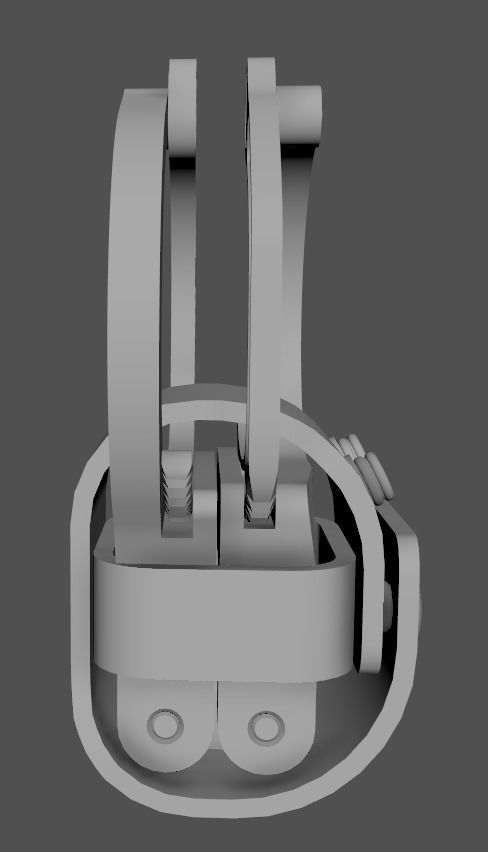 SHN Cuffs with Two covers Low-poly 3D model_33