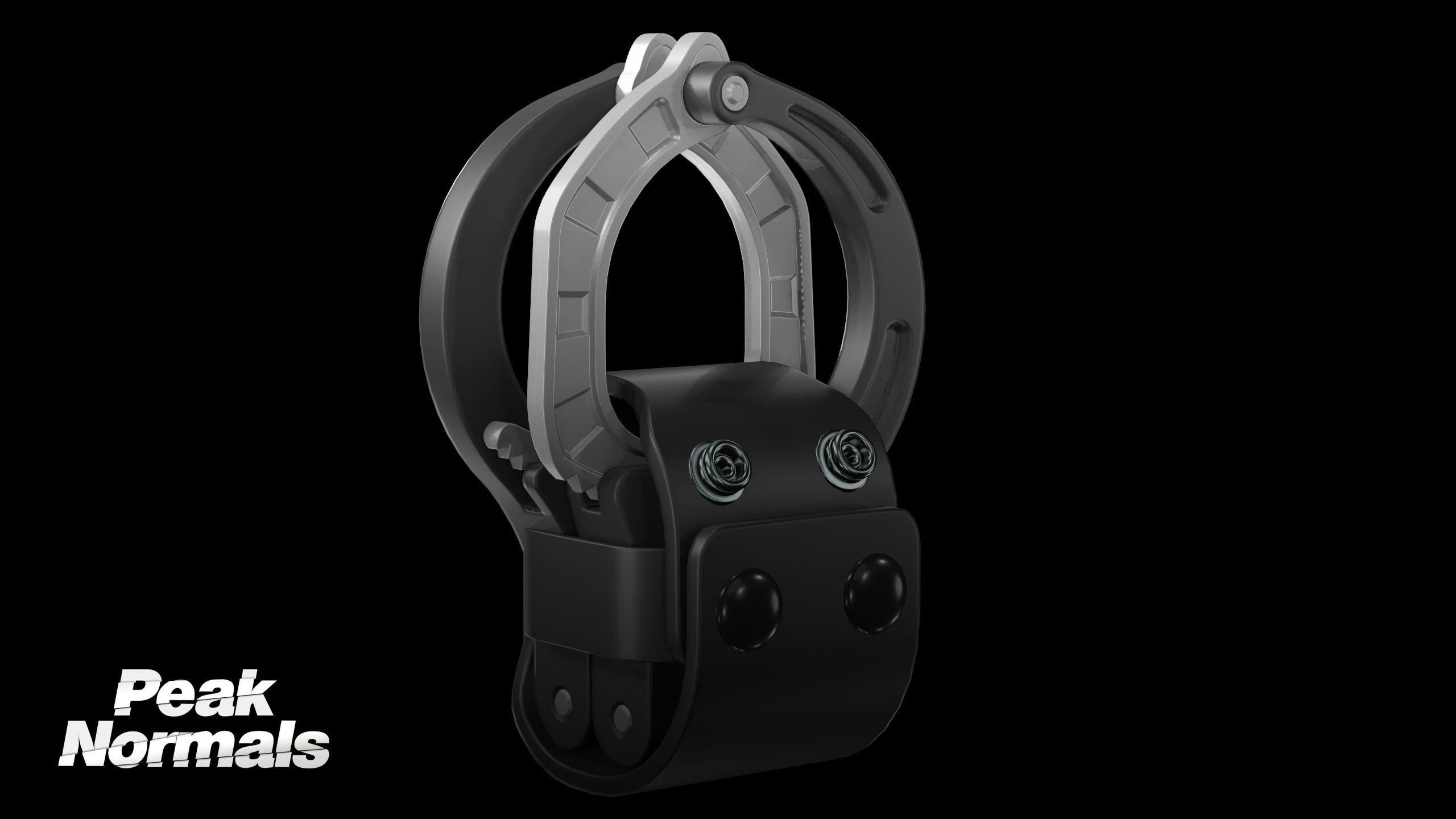 SHN Cuffs with Two covers Low-poly 3D model_4