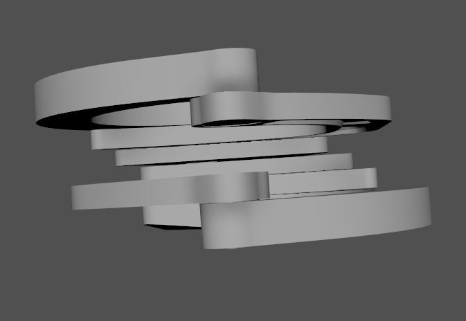 SHN Cuffs with Two covers Low-poly 3D model_17