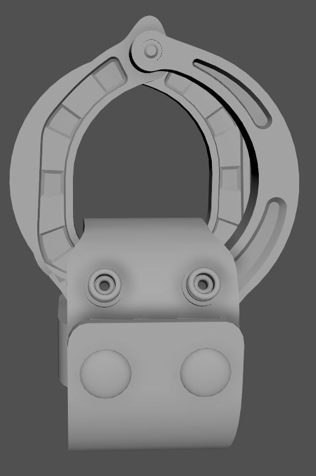 SHN Cuffs with Two covers Low-poly 3D model_31