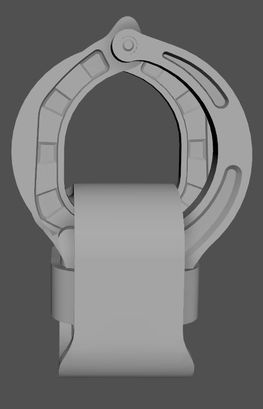 SHN Cuffs with Two covers Low-poly 3D model_35