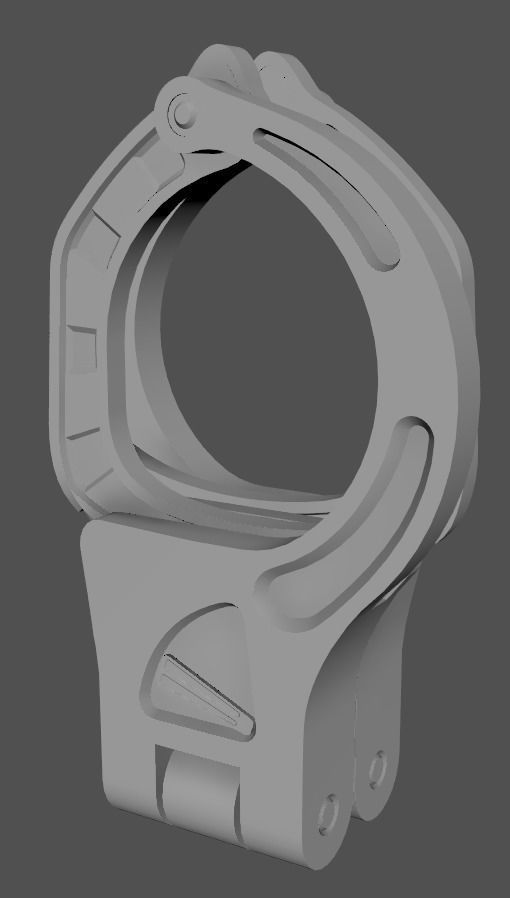 SHN Cuffs with Two covers Low-poly 3D model_15