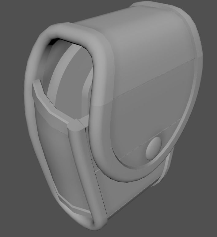 SHN Cuffs with Two covers Low-poly 3D model_24