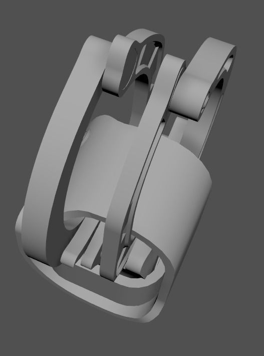 SHN Cuffs with Two covers Low-poly 3D model_34