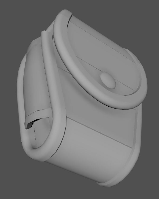 SHN Cuffs with Two covers Low-poly 3D model_26