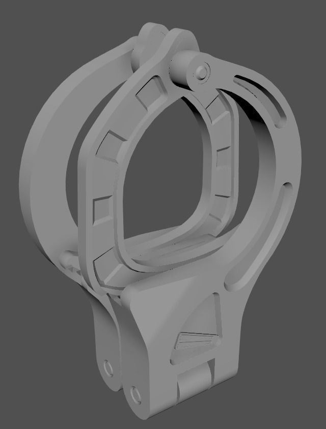 SHN Cuffs with Two covers Low-poly 3D model_16