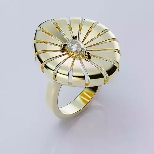 Vivid Ring Style Pear 6x4mm