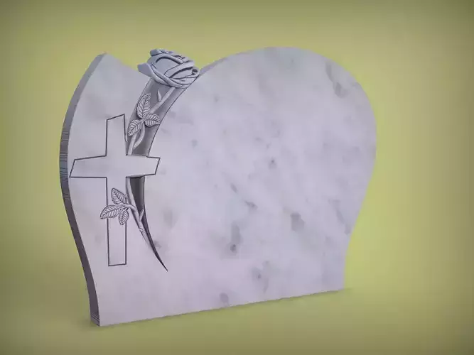 Memorial Tombstone with rose