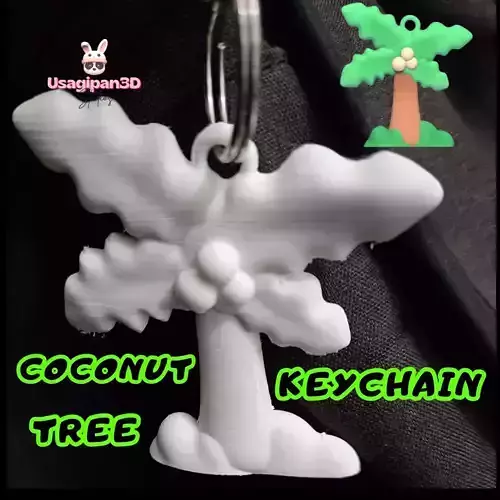 Coconut Tree Keychain 3D print model